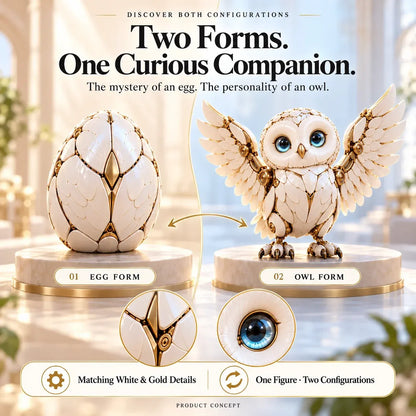 🦉 2-in-1 Transforming Mechanical Owl Egg – A Surprise to Unfold, a Companion to Display
