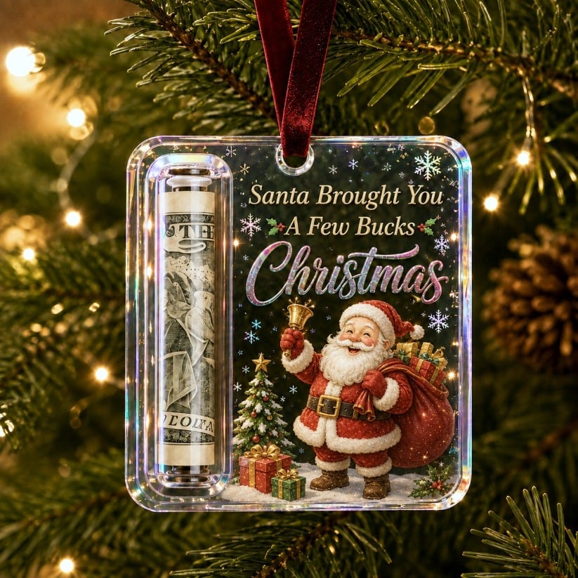 🔥Only $9.99 Last Day Promotion!🎄Christmas Cash Gift Ornament- Make Cash Feel Like A Real Christmas Gift💵