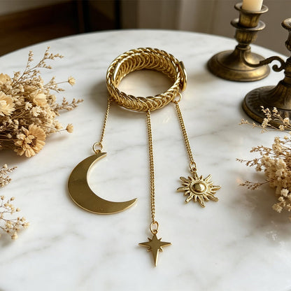 ✨40% OFF🌙Vintage Celestial Star & Moon Curtain Tiebacks (Set of 2)