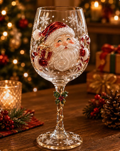 ⏳ Last Day 49% OFF – 🎄 3D Christmas Art Glass Cup Collection | Premium Clear Glass with Raised Holiday Details, Sparkling Snowflake Accents & 6 Festive Designs ✨