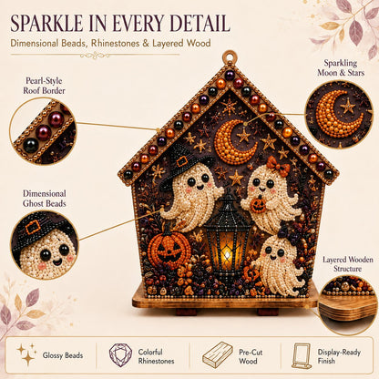 ⏳ Last Day 49% OFF – 🎃 Beginner-Friendly Moonlit Wooden Cottage 3D Pearl Art Kit Collection | Complete Kit with All Tools & Step-by-Step Guide Included 💕
