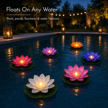 LotusGlow™ Floating Lotus Lights