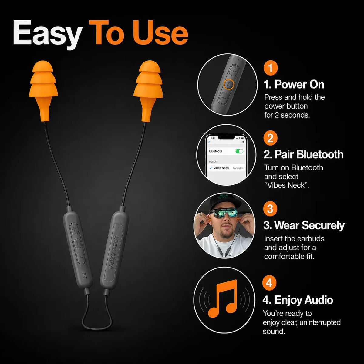 🎧📞 In-ear headphones — Noise Reduction Earplugs & Hands-Free Calling in One!