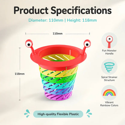 3PCS Rainbow Expandable Sink Strainer Basket, Rotatable Retractable Kitchen Sink Drain Filter🚰
