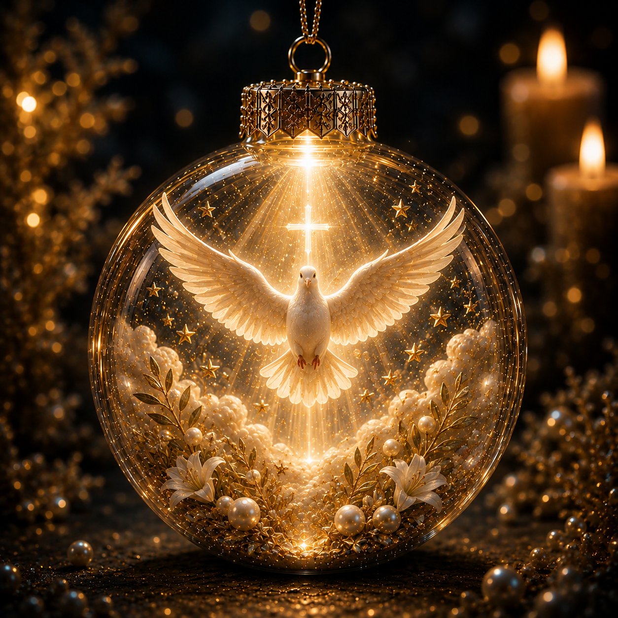 ⏳ Last Day 49% OFF – ✝️ Illuminated 3D Christian Faith Ornament Collection | Clear Globe with Sacred Figures, Warm Golden Glow & 8 Meaningful Designs ✨