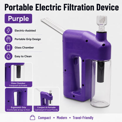✨ Portable Handheld Electric Filtration Device | Modern Glass Minimalist Design