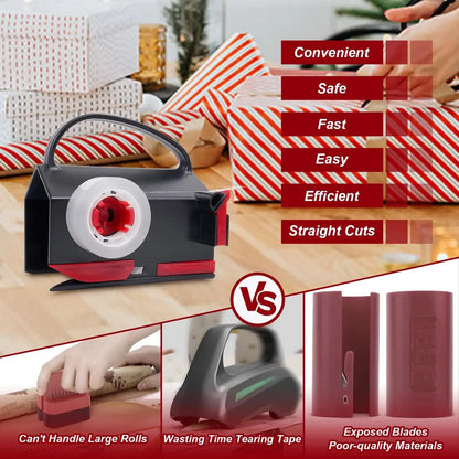 Hot Sale 🎁 2-in-1 Wrapping Paper Cutter & Tape Dispenser Kit
