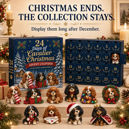 ⏰Limited Stock 50% OFF -🐶 24 Days of Cavalier Christmas Advent Calendar 2026 – 24 Collectible Cavalier Surprises