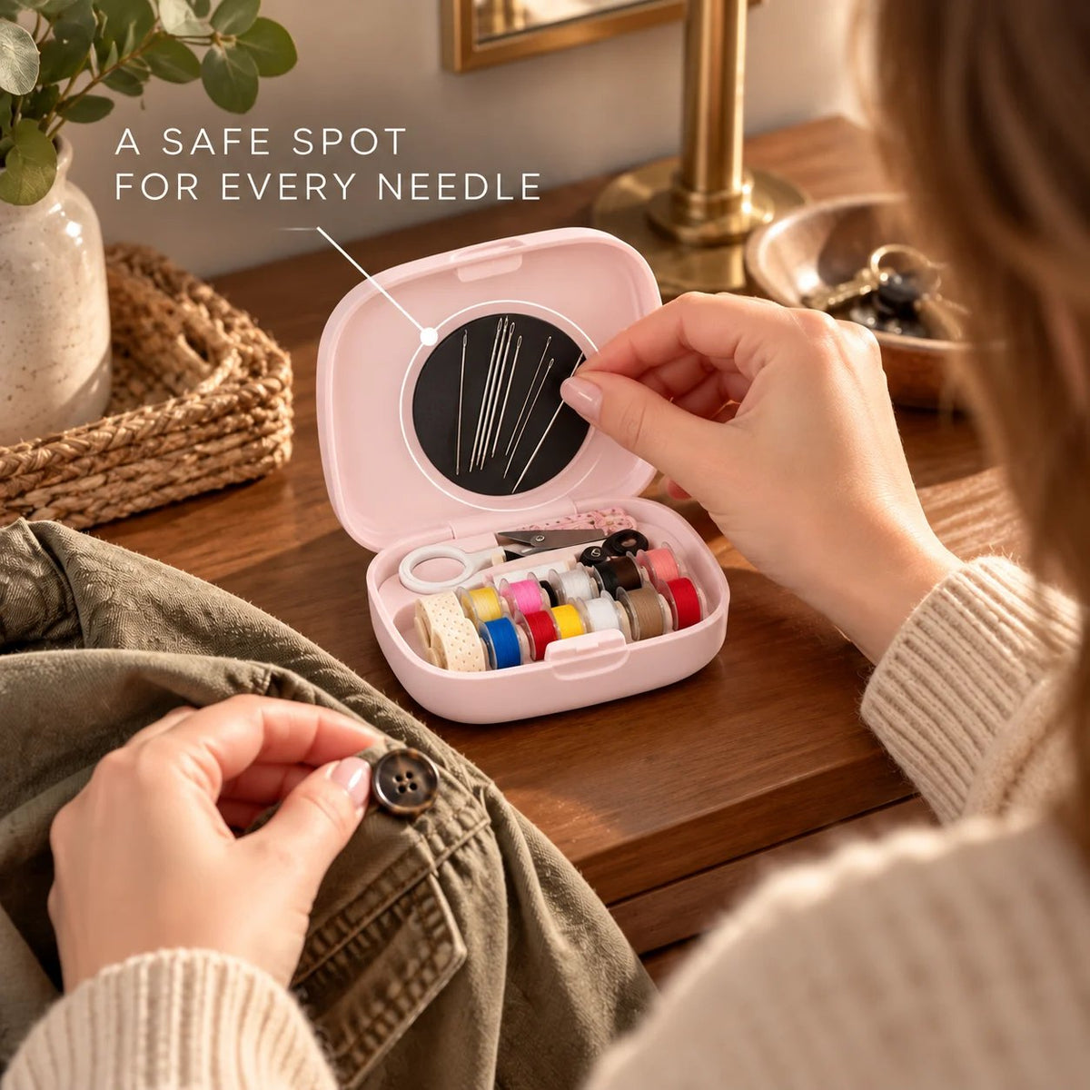 🧵 Portable Magnetic Sewing Organizer | On-the-Spot Clothing Fixes Anywhere 🪡👕