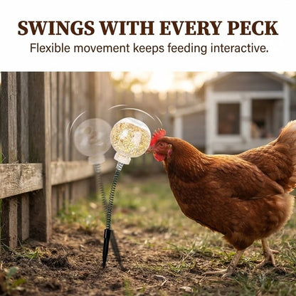 📍Interactive Swinging Chicken Feeder Toy