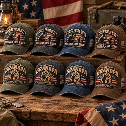 🇺🇸 Forever Our Hero™ – Veteran & Grandpa Tribute Cap | 2 Meaningful Designs 🧢