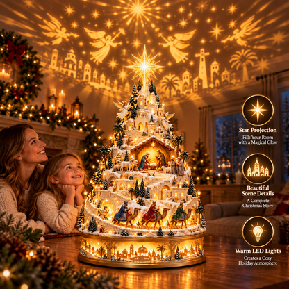 🎄 Lighted Nativity Christmas Village – A Meaningful Bethlehem Centerpiece