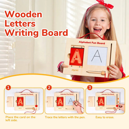 🔥HOT SALE🔥✍️Wooden Alphabet & Number Tracing Board | Visual Learning Tools & Complete Set