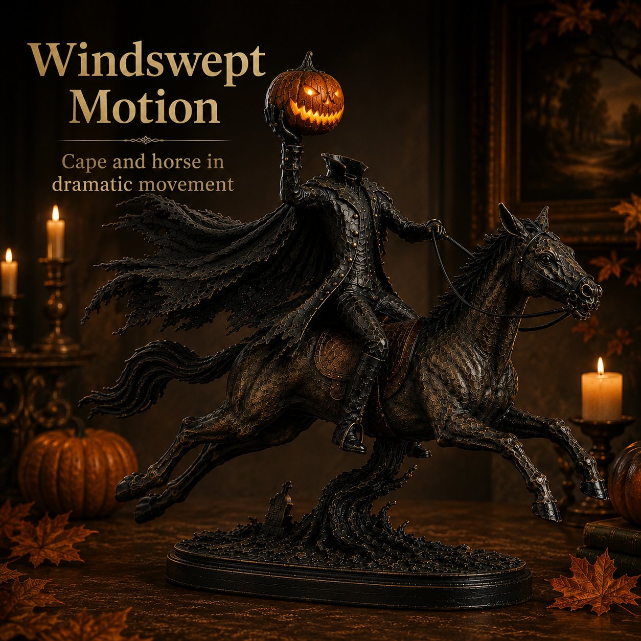 ⏰Limited Stock 60% OFF🎃🏇Midnight Chase Headless Horseman Statue