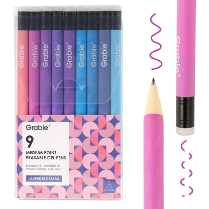 🌈 Grabie 36 Colors Erasable Gel Pens – 0.6mm Smooth Writing Rainbow Ink Pens with Heat-Stable Formula for Journaling, Notes & Creative Coloring
