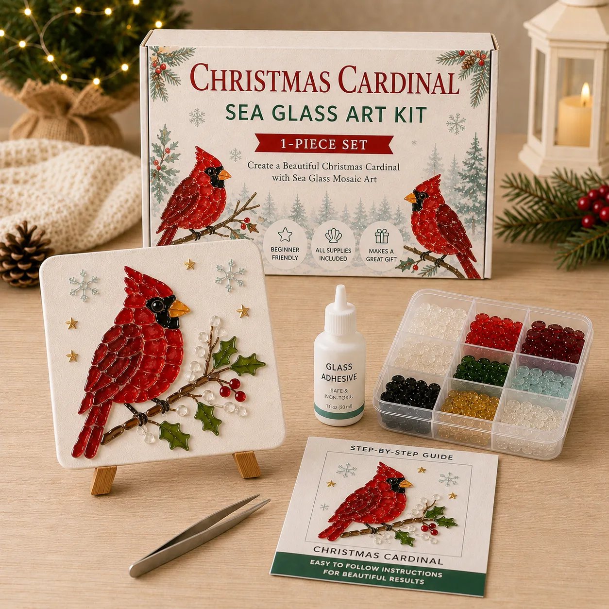 🎅🔥Christmas Pre-sale 49% OFF - 🎄 Create your own magical christmas sea glass art 🦌✨