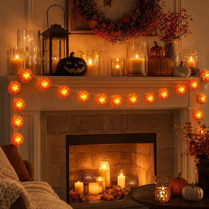 🔥Last Day 49% OFF -🏵️💀 Mexican Marigold Flower String Lights | 💕Death is not the end of life, forgetting is