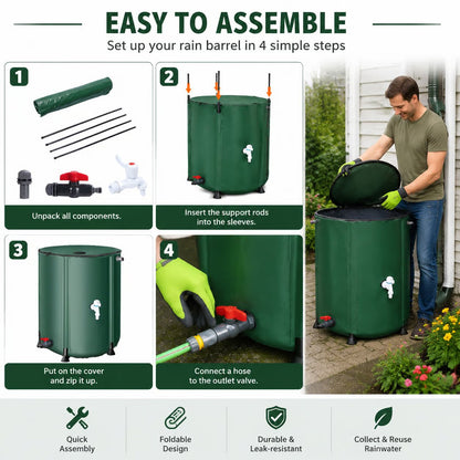 🌧️ Collapsible Rainwater Barrel