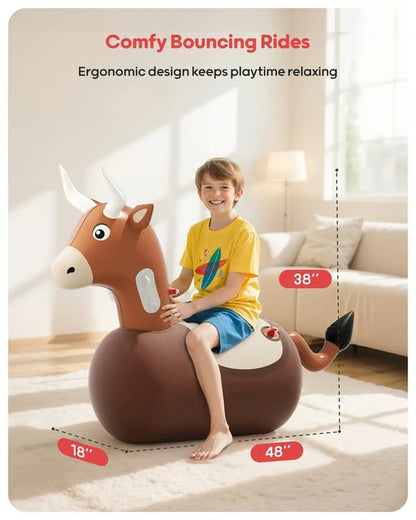 🦖QPAU Inflatable Dinosaur Ride-On Toy for Kids
