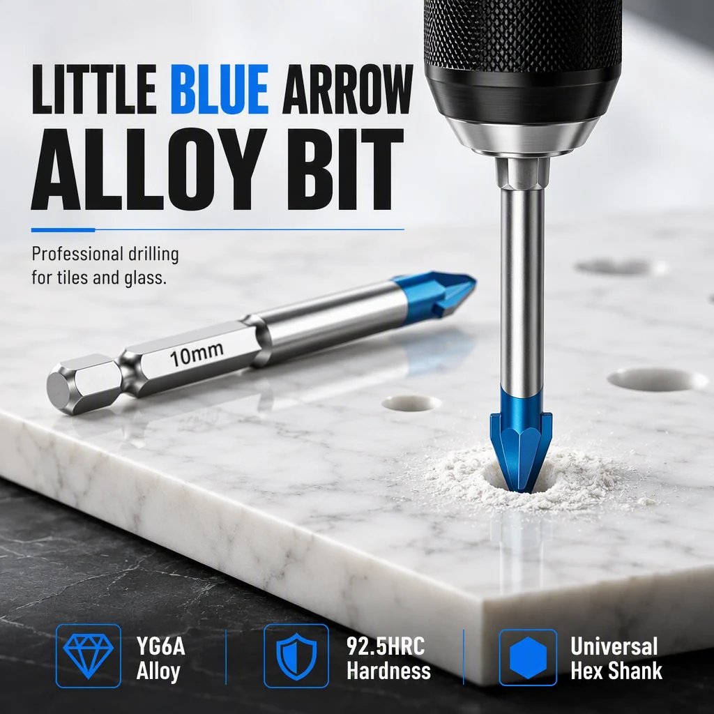 🔩✨ Carbide Eccentric Drill Bit – Sharp Hex-Shank Multi-Surface Drilling with Cleaner, Crack-Reduced Results