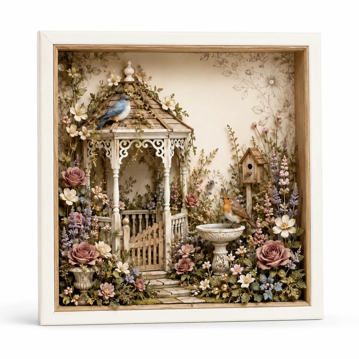 🌷DIY 3D English Cottage Garden Shadow Box Kit