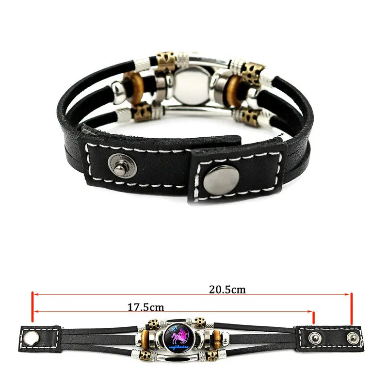 ♈ Glow-in-the-Dark Zodiac Bracelet – 12 Star Signs