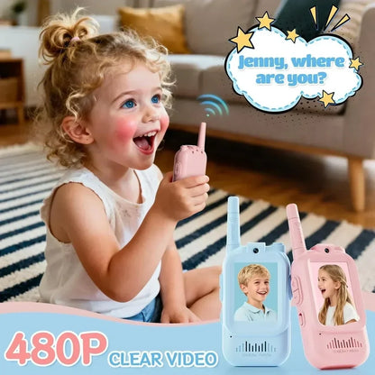 📱 Kids' Video Walkie-Talkie 2-Pack | Camera & Screen Radios