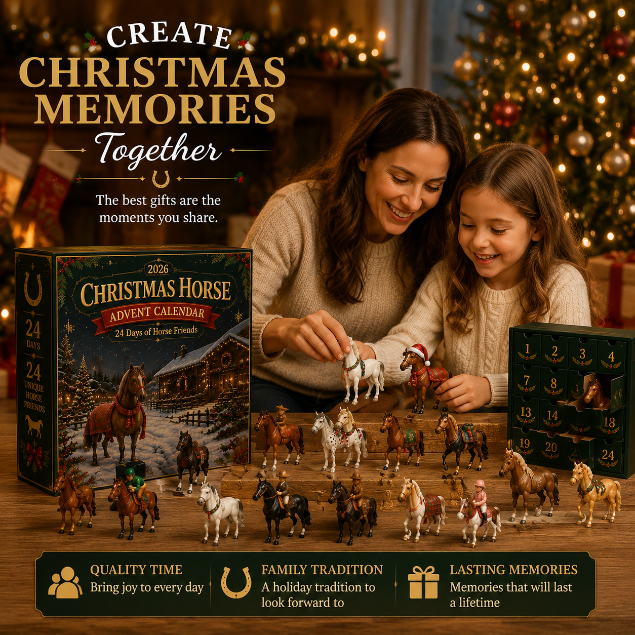 🐴 Christmas Horse Advent Calendar – 24 Days of Horse Friends
