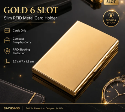 RFID Blocking Metal Card Holder – Slim Accordion Wallet
