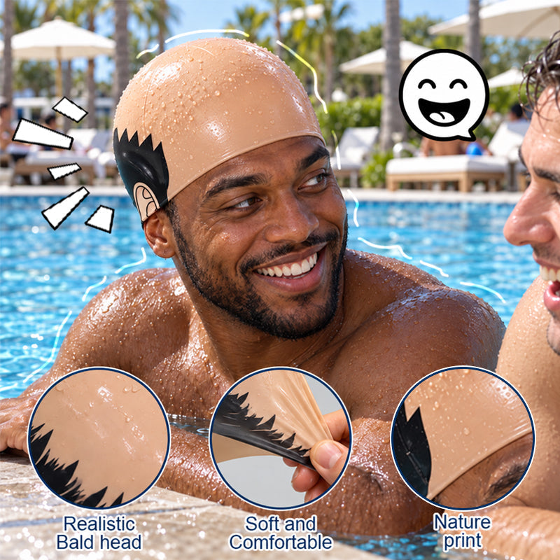😂 Realistic Bald Head Swim Cap | Funny Pool Party Prank