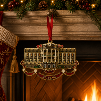🔥Last 30pcs✨🔥White House Christmas tree ornaments