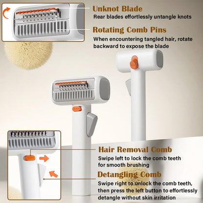 💥🏆2026 SALE - 2-IN-1 Pet Self-Detangling & Grooming Comb