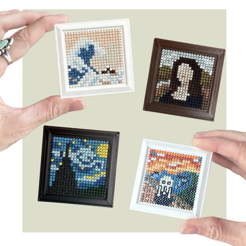 ⏳ Last Day 49% OFF – 🧵Beginner-Friendly DIY Mini Embroidery Magnet Frame Kit | 3D-Printed Stitchable Frame with Slide-On Backing & Magnet Included 💕