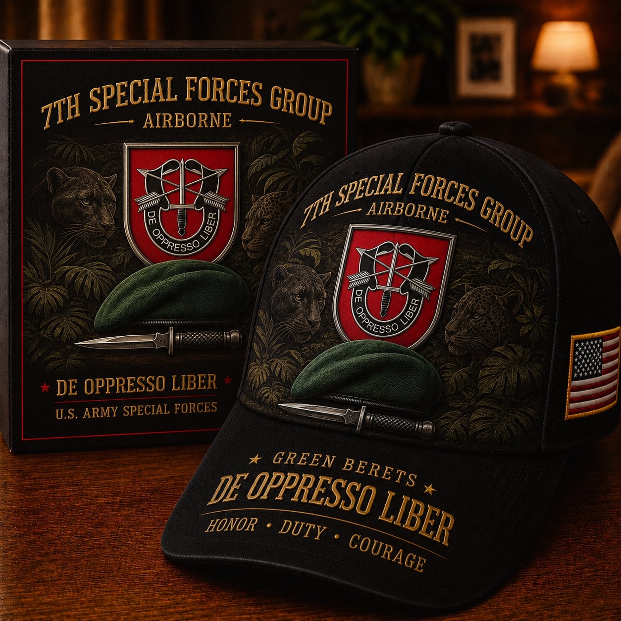 🗡️U.S. Army Special Forces “De Oppresso Liber” Tribute Cap