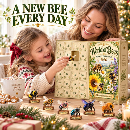 World of Bees Advent Calendar 2026 – 24 Acrylic Bee Ornaments