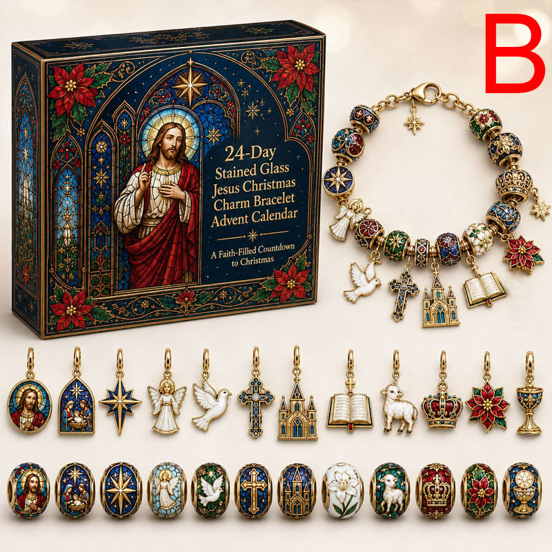 24-Day Christian Christmas Charm Bracelet Advent Calendar