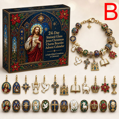 24-Day Christian Christmas Charm Bracelet Advent Calendar
