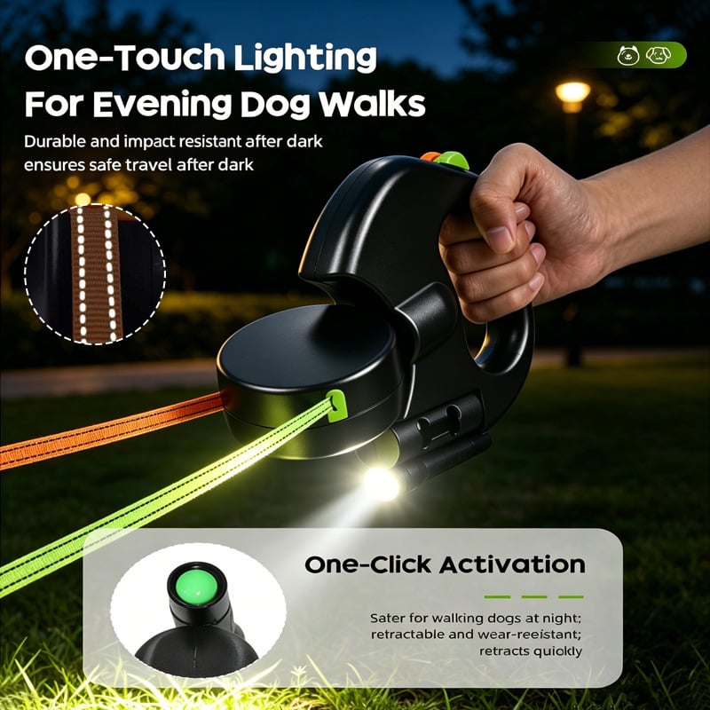 2-in-1 Multifunctional Retractable Dog Walker