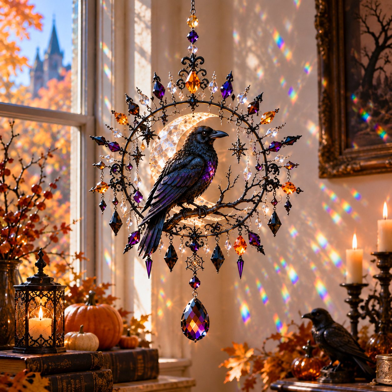 🎃 Halloween Crystal Suncatcher - Turn Sunlight Into Halloween Magic 🌈