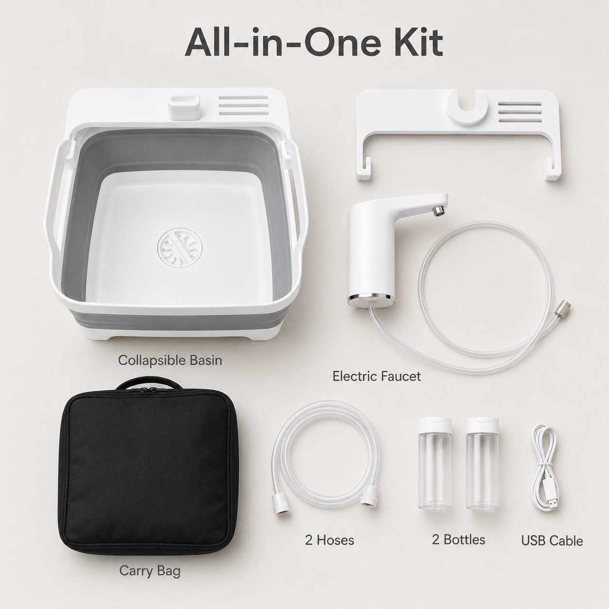 🏕️ Portable Camping Sink – Rechargeable Pump Outdoor Wash Station 💧