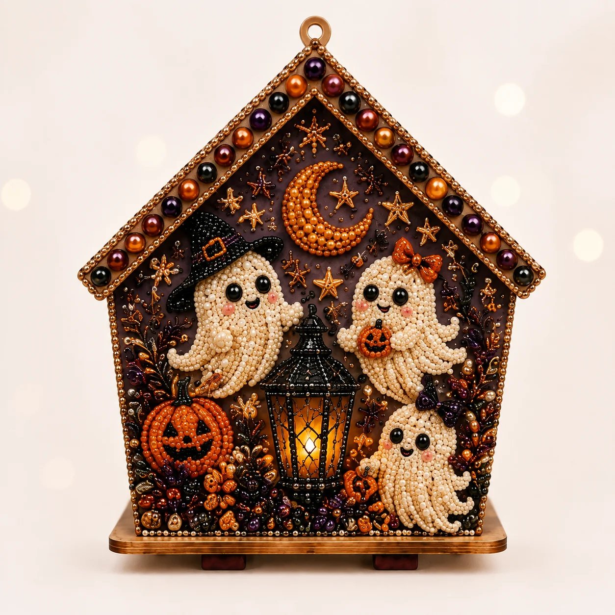 ⏳ Last Day 49% OFF – 🎃 Beginner-Friendly Moonlit Wooden Cottage 3D Pearl Art Kit Collection | Complete Kit with All Tools & Step-by-Step Guide Included 💕