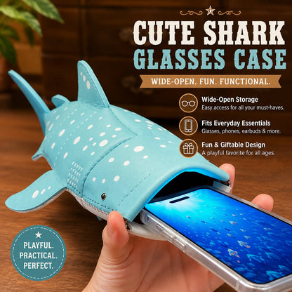 🔥Last Day 49% OFF - 🦈🌊Cute Shark Glasses Case | Shark-Shaped Storage Pouch For Everyday Essentials