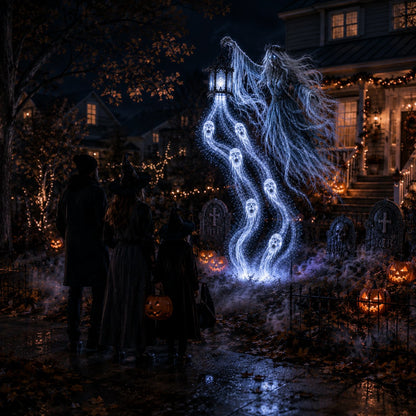 Soul Harvester Floating Wraith Light – Cold-White Halloween Yard Decor