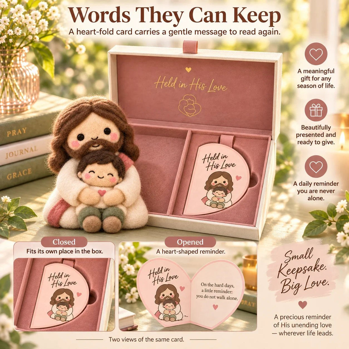 ⏳ Last Day 49% OFF – ✝️ Faith-Inspired Felt Keepsake Gift Set | 6 Meaningful Designs with Matching Message Card & Gift Box 🎁