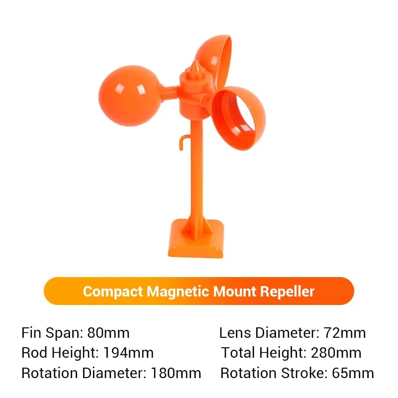 🐦‍⬛Solar-powered outdoor flashing bird deterrent