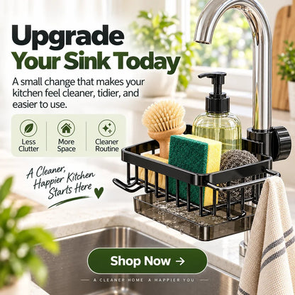 🔥HOT SALE🔥✨ Faucet Sink Organizer Rack – Keep Your Kitchen Sink Clean & Clutter-Free