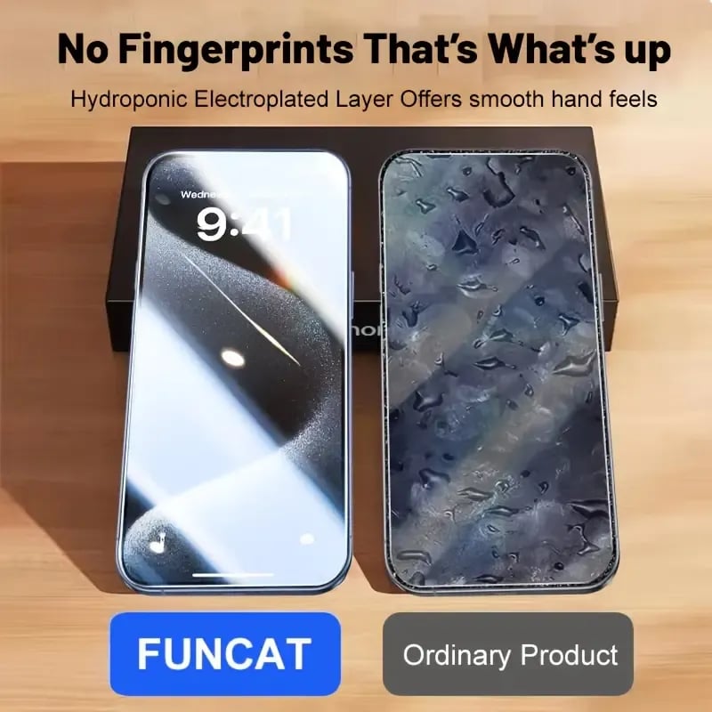 Luxury Privacy Screen Protector for iPhone- Fingerprint Proof, Scratch Resistant
