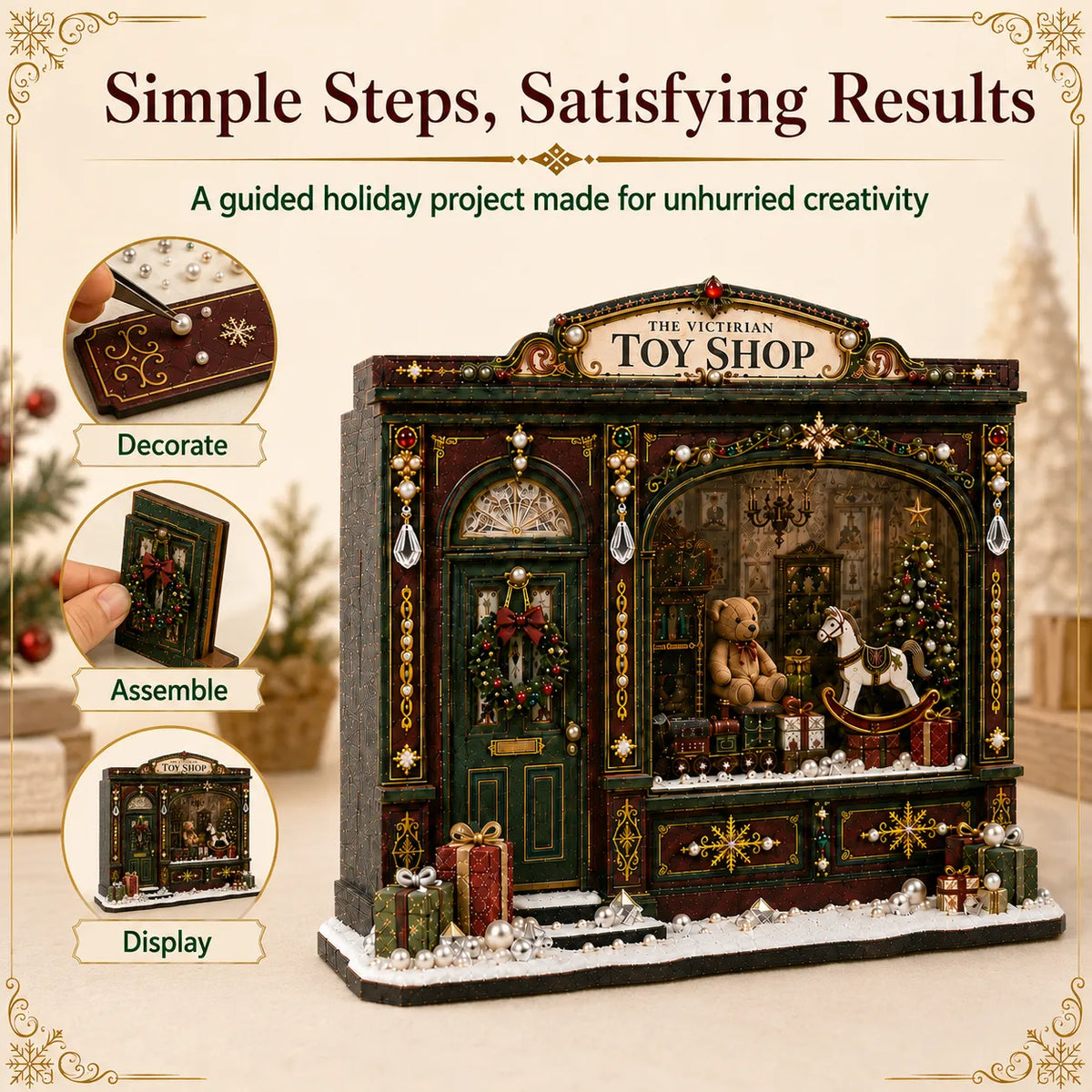 🎄Victorian Toy Shop DIY Craft Kit | Handmade Christmas Miniature Decor