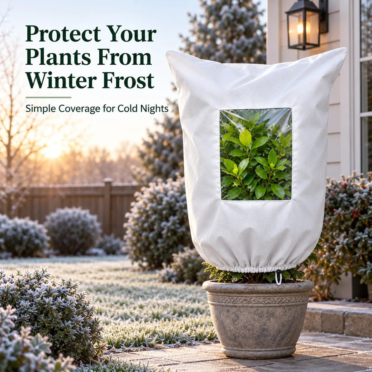 ❄️ Winter Plant Frost Protection Cover | Save Your Beloved Plants From Freezing Nights!