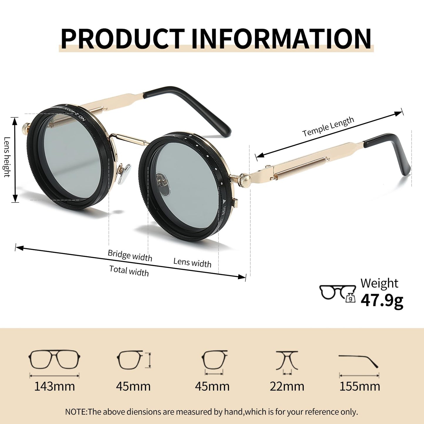 Adjustable 1-9 Gears Sunglasses